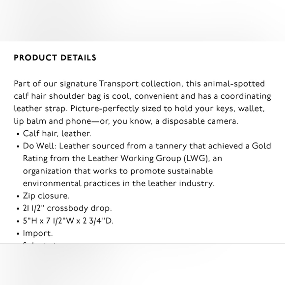 Madewell Transport Camera Bag in Dotted Calf Hair - Picture 4 of 6